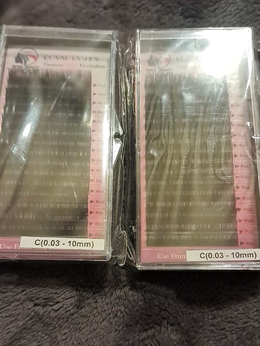 Royal Lashes Premium Mink Eyelashes Size C(0.03-10mm) 2 Packs
